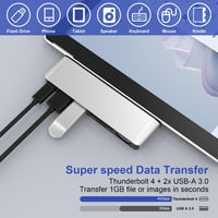 Surface Pro 9 Dokkoló - 4K HDMI, Thunderbolt 4, USB, SD/TF - Tripla Kijelző Támogatás 6