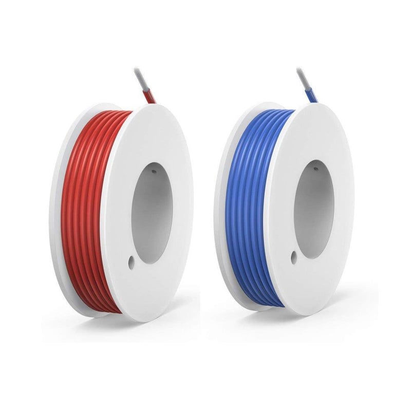 Vörös és Kék Szilikon Elektromos Vezeték Készlet Autóhoz, LED-hez - 18 AWG