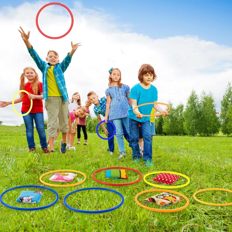 Cornhole babzsák készlet - 10 db négyzet alakú dobózsák kültéri játékhoz