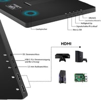 Pisichen Hordozható Monitor 10.1 Hüvelyk Érintőképernyő Full HD 1920x1200 IPS HDMI USB-C PC Laptop PS4 PS5 Xbox 6