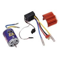 Keenso 540 Brushed Motor Hűtőbordával és 45A ESC Készlet - 1/10 RC Távirányítós Autó Motor Szett Crawler Terepjáróhoz - Narancssárga 1