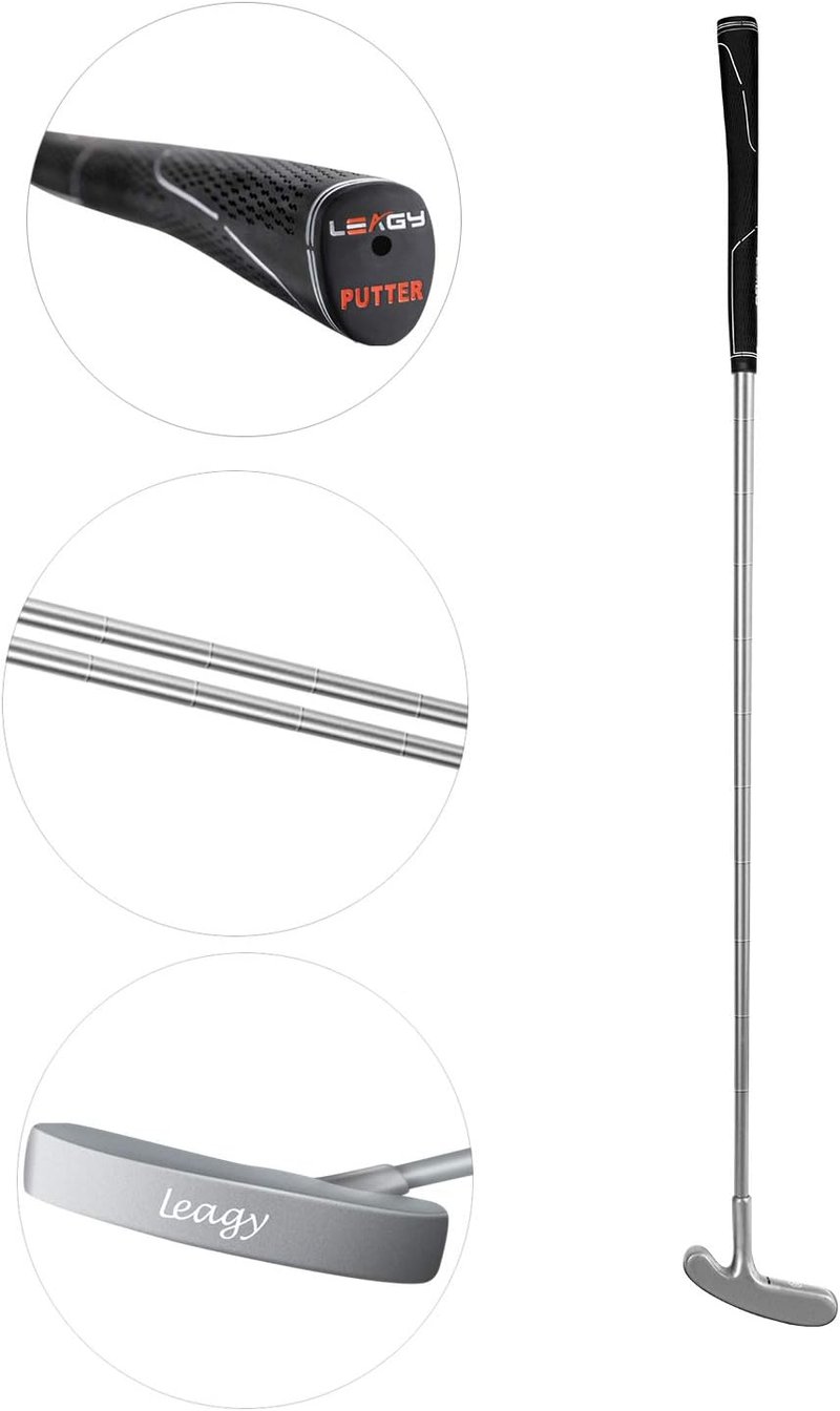 LEAGY Klasszikus Golf Putter 89cm, Kétirányú Fejjel, Jobbos-Balos