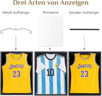 Walasis Mezkeretező 60x80 cm - 3D Vitrin Mez Kiállításához, Futball, Kosárlabda Pólók Tárolására, Modern Fekete Sportrelikvia Keret Felnőtte 3