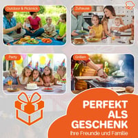 FUNYKICH 6 db 23 cm-es Műanyag Tányér Szett - Könnyű, Törhetetlen, Mikrohullámú Sütőben és Mosogatógépben Használható Kempingezéshez, Piknik 6