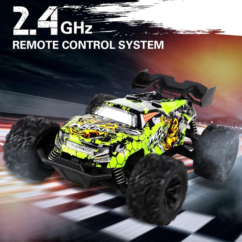 Távirányítós Monster Truck Gyerekeknek - 20km/h Offroad RC Autó 2 Akkumulátorral