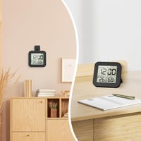 Sharplace Digitális Fürdőszobai Óra Hőmérővel és Páratartalom Mérővel - Black 4