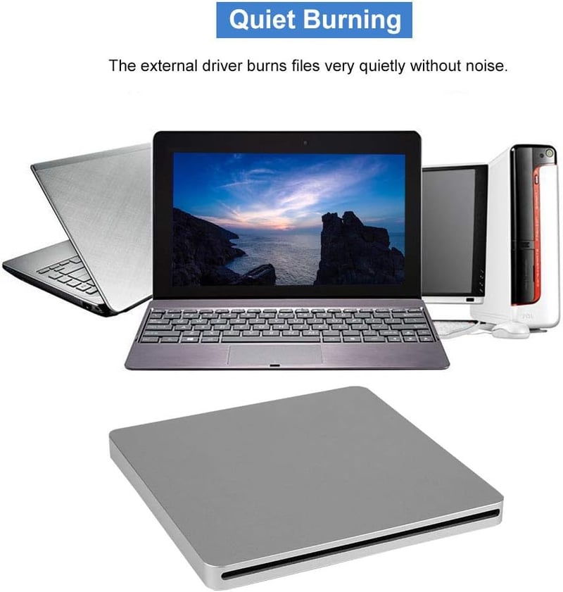VBESTLiFE Ultravékony Külső CD/DVD Olvasó és Író - USB-C Csatlakozással