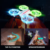 DEERC D23 Mini Drón Kamerával Gyerekeknek - WiFi Átvitel, 2 Akkumulátor, LED Világítás, Gesztus Irányítás, 3D Flip, Kezdőknek 6
