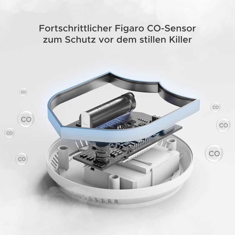 X-Sense digitális szén-monoxid érzékelő készlet, cserélhető elemmel - 2 db