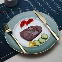 Arany színű, 12 részes prémium steakkészlet - HOMQUEN evőeszköz szett 6 személyre 4