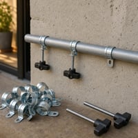 Set za montažu cijevi: 60x U-obujmica 1-1/4" + 2x M8x70 T-vijak 1