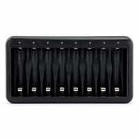 8-slotová nabíjačka batérií USB-C — Amazon Basics NiMH Nabíjateľné AA ceruzkové batérie (náhradný diel) 1