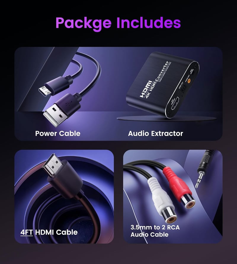 Avedio Links 4K HDMI Audio Kinyerő - PS5, XBOX, Fire Stick Kompatibilis