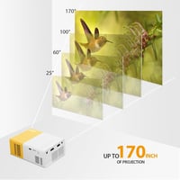 PVO Mini Projektor YG300Pro - Hordozható LED Projektor Gyerekeknek, 1080p Felbontás, 170" Vetítés, Bluetooth 5.4, Vezetékes Tükrözés, Kültér 8