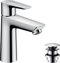 Hansgrohe Talis Egykaros Mosdócsaptelep 110 mm Kifolyómagassággal, Push-Open Lefolyógarnitúrával, Króm Kivitelben, Fürdőszobai Csaptelep 71710000 1