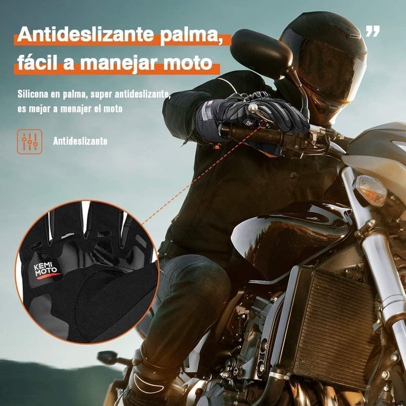 ISSYZONE Vízálló Téli Motoros Kesztyű, Érintőképernyős, Teljes Ujjas, CE Tanúsított