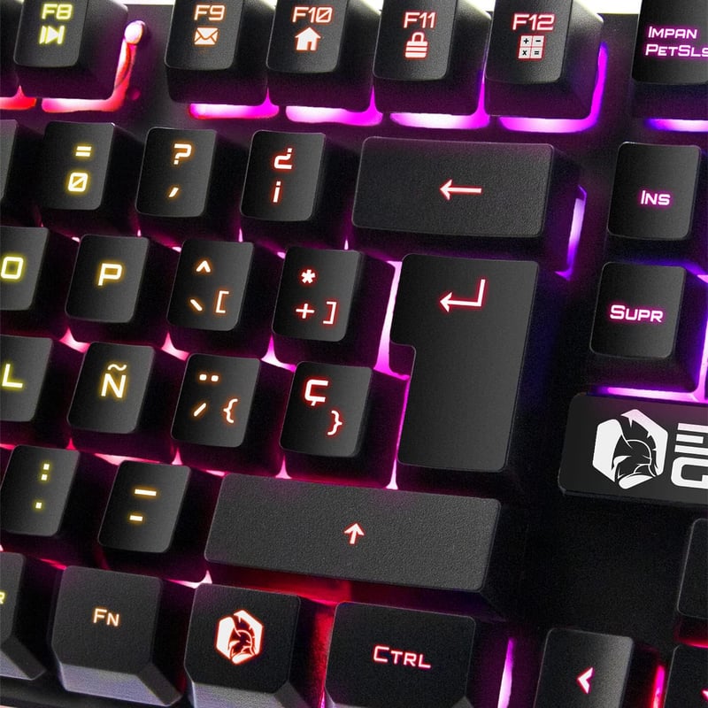 Empire Gaming K300 RGB LED-es félmechanikus gamer billentyűzet, spanyol kiosztás