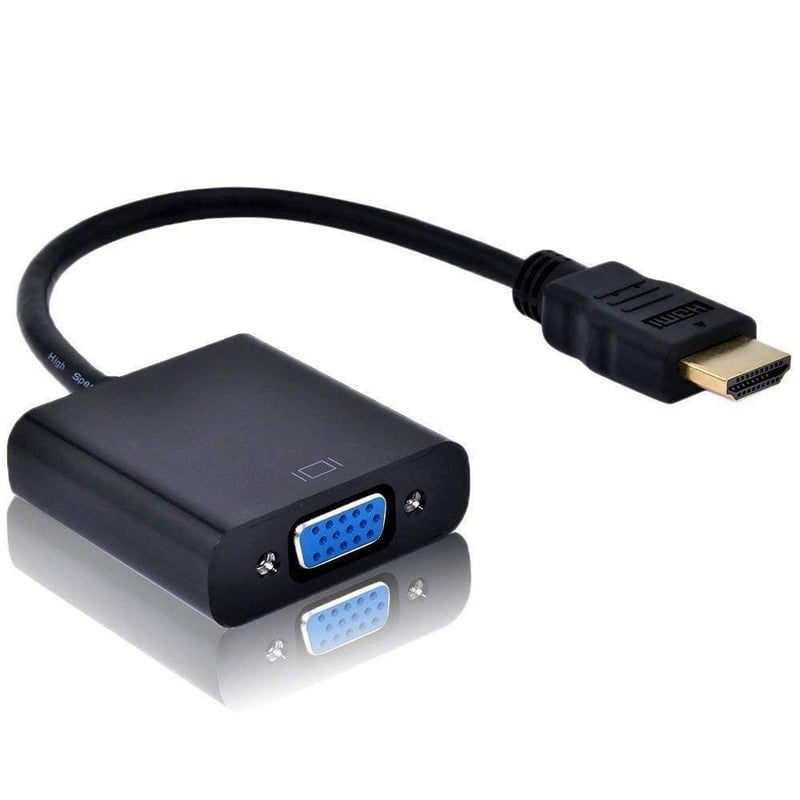 HDMI-VGA Átalakító Adapter Kábel Fekete - Újracsomagolt