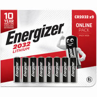 Energizer CR2032 Lítium Gombelem 3V - 9 db - AirTag, kulcstartó és orvosi eszközökhöz - 10 év eltarthatóság - Gyermekbiztos csomagolás 1