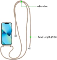 iPhone 15 Barna Szilikon Tok Nyakpánttal - ZTOFERA Védőtok 3