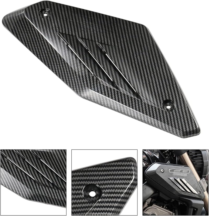 JFG RACING Motorkerékpár Légbeömlő Védő Oldalpanelek CB650R 2019-2021 Modellekhez - ABS Műanyag Karbon Hatású Burkolat Üzemanyagtartályhoz