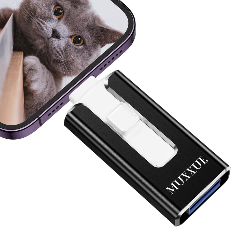 MUXXUE 64GB-os 3 az 1-ben pendrive iPhone, Android és PC-hez