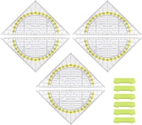 Átlátszó geometriai vonalzó szett - 6 db háromszög rajzeszköz diákoknak 2