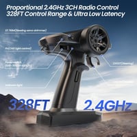 DEERC H16E Távirányítós Autó 1:16 Kefenélküli Motor 70 km/h - 4WD Versenyautó 2 Akkumulátorral 40 Perc Üzemidővel, 2.4 GHz RC Jármű 8