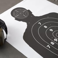 LÖ Lőlap készlet - 50 db fekete-fehér sziluett, 43x63 cm, légfegyverekhez és airsoft fegyverekhez 6