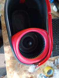Set mop Vileda Turbo cu cap din microfibră și mâner telescopic, roșu-alb, 5 litri — produs incomplet (stare: vezi a 2-a imagine) 2