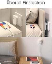 ZINOOY 35W Dupla Portos Gyorstöltő, PD/QC 3.0 USB-C és USB-A, iPhone 16/15 Samsung iPad Huawei Kompatibilis, Ultra Lapos Töltő Utazáshoz, Ot 3