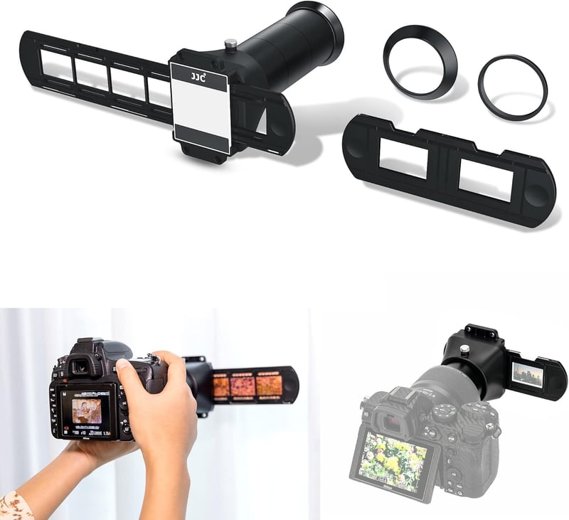 Canon, Sony, Nikon makró objektívekhez JJC ES-2 filmdigitalizáló adapter - 35mm negatív és dia JPEG-re