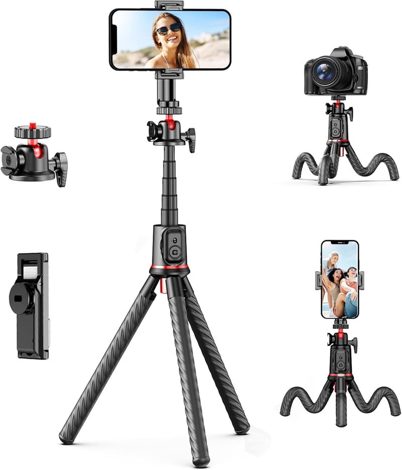 Fotopro rugalmas mini állvány hosszabbítóval - Canon, Nikon, Sony kamerákhoz és telefonokhoz