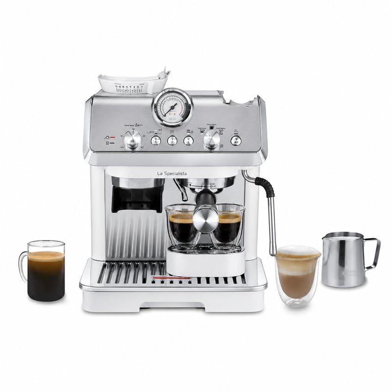 Aparat za espresso De'Longhi La Specialista Arte s 3 programa za napitke — nedostaje spremnik za vodu, slomljen element (stanje: vidi 2. sliku)