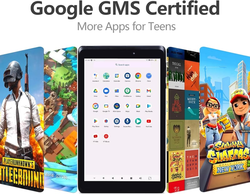 C idea 8 colos Android 13 tablet tiniknek, kék fény szűrővel, 2GB RAM, 32GB ROM, bővíthető 64GB-ig