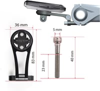 Bryton Rider GPS kompatibilis állítható kerékpár tartó, fekete 8