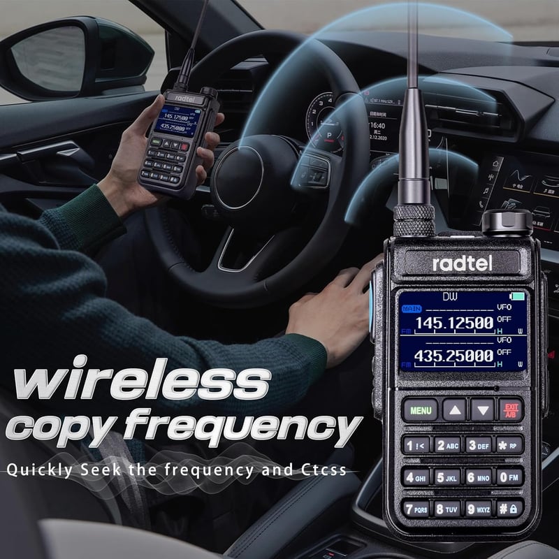 Radtel RT-890 Kétsávos Színes LCD-s Walkie-Talkie Rádióamatőröknek, Légisáv Vétellel