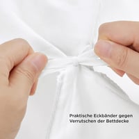 Bedsure Fehér Ágynemű Garnitúra 200x200 cm - 3 Részes Mikroszálas Poliészter Huzat Cipzárral, 2 Párnahuzattal 80x80 cm, Oeko-Tex Tanúsított, 6