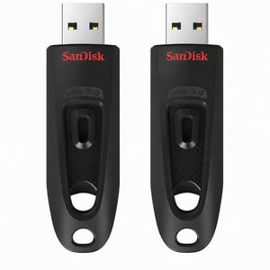 SanDisk Ultra USB 3.0 memorijski stick 64 GB, dostupna 2 komada umjesto pakiranja, prijenos podataka 130 MB/s, sa zaštitom lozinkom