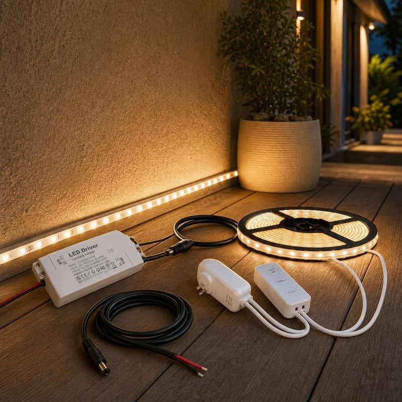 Štartovací LED set Fényösvény: 6m LED pás + 24V zdroj + napájací kábel