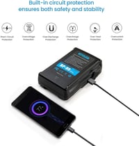 Sony kamerákhoz való 95Wh Oyomba V-Mount akkumulátor és adapter - Ellenőrzött használt 5