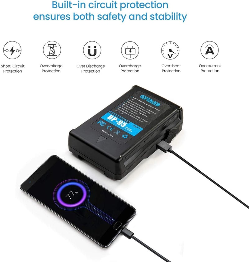 Sony kamerákhoz való 95Wh Oyomba V-Mount akkumulátor és adapter - Ellenőrzött használt
