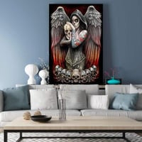 Goth Lány Gyémántfestő Szett - 30x40 cm-es Sötét Hangulatú DIY Kép 5