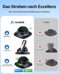 andobil 2025 Műszerfali Telefontartó Autóba - Erős Tapadású Mobiltelefon Tartó iPhone 16/15/14/13/12/11 és Samsung S24/S23 Készülékekhez 5