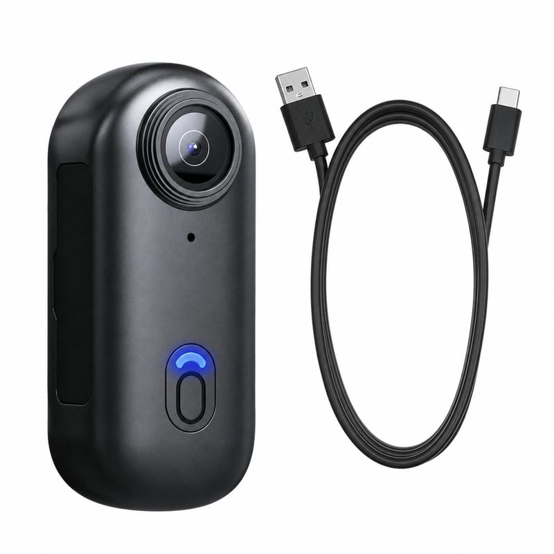 Cameră corporală TOSBARRFT 4K cu înregistrare audio și monitorizare video, rezistentă la apă, magnetică — fără card SD și stick USB (stare: vezi a 2-a imagine)