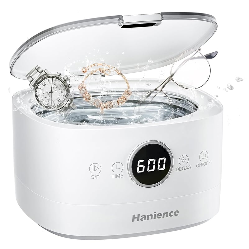 Hanience 750ml-es Ultrahangos Tisztító Szemüveghez, Ékszerhez, 46KHz, 5 Időbeállítás