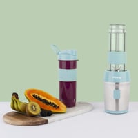 H.Koenig SMOO16 Kompakt Smoothie Készítő - 300W, BPA-mentes, 570ml, Pasztell Kék 5