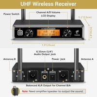 TONOR UHF Vezeték Nélküli Duál Mikrofon Szett - Piros, 60m Hatótáv, Karaoke, DJ, Rendezvény 6