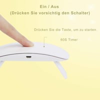 Kompakt UV Körömszárító USB-vel, 60 mp Időzítővel - Hordozható Mini Lámpa 4
