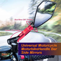 Kawasaki, Suzuki, Honda motorokhoz - Piros, kék tükrözésű KATUR visszapillantó tükör, 8-10mm 4